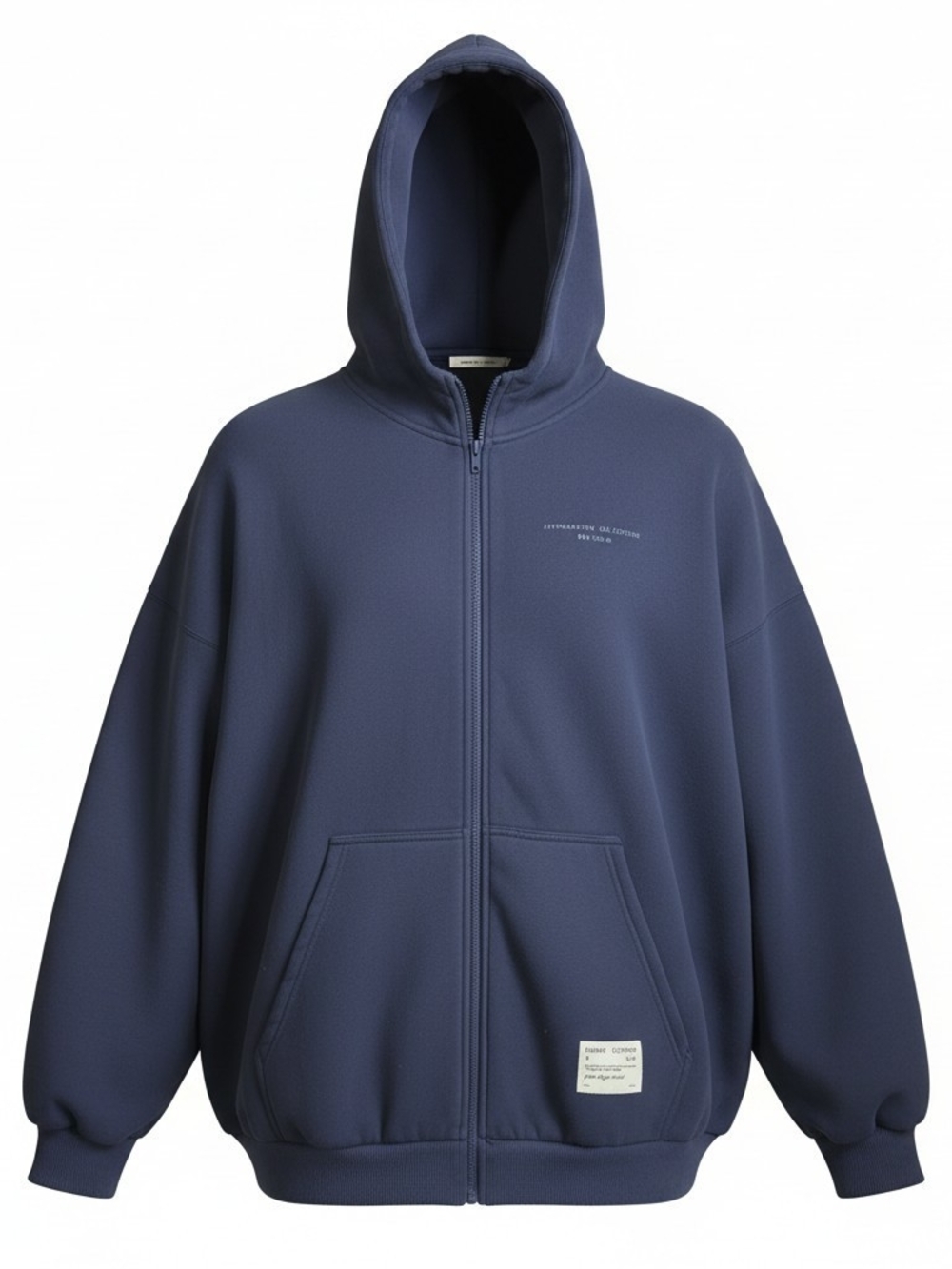 Comfrt Affirmation Collection Volume 9 Zip Up Hoodie Blue Oversized 2XL